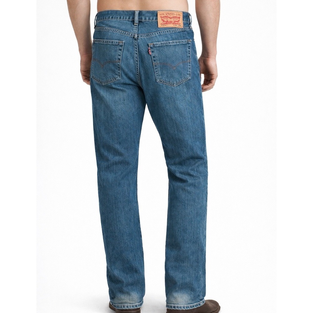 Levis 559 Jeans Mens 36 x 30" Blue Relaxed Fit Wider Leg Medium Dark Wash Denim